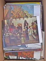 ~1.400 db nagyon vegyes képeslap az 50-es évektől: magyar és külföldi városképek, üdvözlők, motívumo...