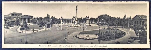 Budapest XIV. Milleniumi emlék a Hősök kövével. Panorámalap (lyukak / pinholes)