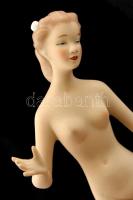 Wallendorf  akt őzikével, kézzel festett, jelzett, hibátlan, m:21 / Wallendorf girl with deer, perfe...