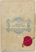 3db-os betétkönyv tétel, benne 1908. "A Szegedi Kézműves Bank Takarékpénztári Osztályának Betét...