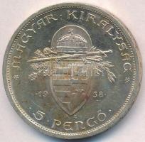 1938. 5P Ag "Szent István" T:1-,2 patina
Adamo P8.1