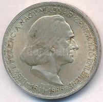 1936. 2P Ag "Liszt Ferenc" T:2 patina, kis ph.  Adamo P7.3