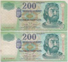 1998-2007. 200Ft (5xklf) T:III