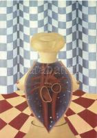 8 db MODERN sakk művészlap, Sherilyn Peters olajfestményei nyomán, néhány enyhén erotikus darabbal  ...