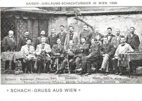 12 db MODERN sakkverseny képeslap a XX. század elejéről / 12 MODERN chess competition postcards from...