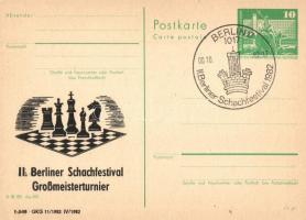 34 db MODERN sakk képeslap, nemzetközi sakkversenyek / 34 MODERN chess postcards, international ches...