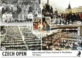 34 db MODERN sakk képeslap, nyílt nemzetközi sakkversenyek / 34 MODERN chess postcards, open interna...