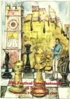 38 db MODERN sakk képeslap, nemzetközi sakkfesztiválok / 38 MODERN chess postcards, international ch...