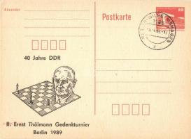 31 db MODERN sakk képeslap, nemzetközi sakk emlékversenyek / 31 MODERN chess postcards, internationa...