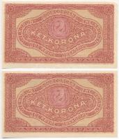 1920. 2K (4x) "2aa" sorszámkövetők T:II,II- kis ly