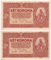 1920. 2K (4x) "2aa" sorszámkövetők T:II,II- kis ly