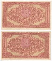 1920. 2K (4x) "2aa" sorszámkövetők T:II,II- kis ly