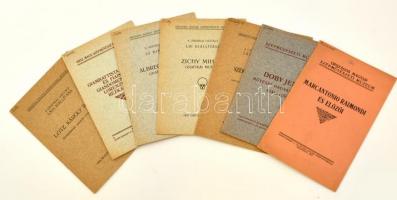 1907-1935 Az Országos Magyar Szépművészeti Múzeum kiadványai, 7 db füzet(Lotz Károly rajzai, Giambattista, Dürer, Zichy, Székely Bertalan, Doby, Raimondi)