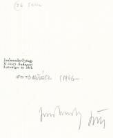 1983 Jankovszky György(1946-): New York, feliratozva, aláírt, pecséttel jelzett, kartonra kasírozva,...