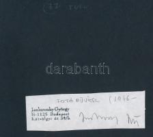 1982 Jankovszky György(1946-): Budapest VIII. kerület Nap és Futó utca sarka, feliratozva, aláírt, p...