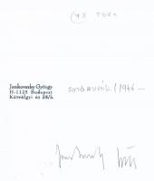 1976 Jankovszky György(1946-): A kút, vörös nyíl, feliratozva, aláírt, pecséttel jelzett, kartonra k...