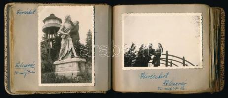 1941 Kisméretű fotóalbum elsősorban kolozsvári, valamint miskolci, szegedi, balatoni és egyéb fotókk...