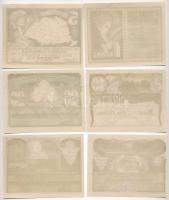 Budapest 1920. 10f-5K (7xklf) "Amatőrök Forgalmi Szövetkezete" T:I,I-