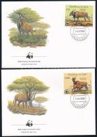 WWF: Jávorantilop sor 4 FDC-n WWF Elk set 4 FDC