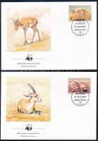 WWF: Gazella sor 4 db FDC-n WWF Gazelle set 4 FDC