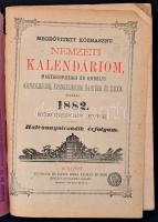 1882 Megbővített Közhasznu Nemzeti Kalendárium. Magyarországi és erdélyi katholikusok, evangelikusok...