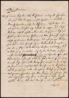 1833 Pest Kosztolányi József (?-?) német nyelvű levele Rimabrézóra Szathmáry Király Pálnak (?-?), a Rimai Coalitio vaskohászati társulás igazgatójának hivatali ügyekben