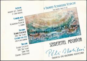 1993 Meghívó Péli Ildikó Nívó-díjas festő- és grafikusművész kiállításának megnyitójára, Bozó Gyula ...