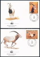 WWF: Antilop sor 4 FDC-n WWF: Antelope set on 4 FDC