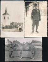 cca 1938-1943 10 db katonafotó, egy részük hátulján feliratozva, 14×9 cm