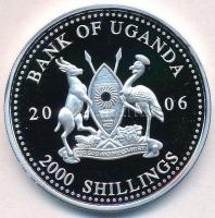 Uganda 2006. 2000Sh Ag "A labdarúgás halhatatlanjainak csarnoka - Anglia 1980-as évek/Gary Line...