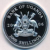 Uganda 2006. 2000Sh Ag "A labdarúgás halhatatlanjainak csarnoka - Olaszország 2000-es évek / Fr...