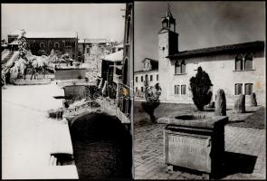 cca 1930  Velence, 6 db városképes fotó, hátoldalán feliratozva, 18x24 cm / Venice, Venezia 6 town-v...