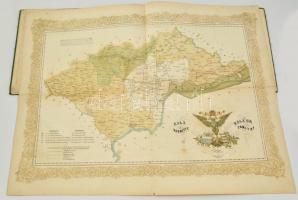 cca 1857-1858 Karte des Zaláer Comitats sammt der statistischen Tabelle. Zala vármegye térképe stati...