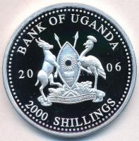 Uganda 2006. 2000Sh Ag "A labdarúgás halhatatlanjainak csarnoka - Hollandia 1990-es évek / Rona...
