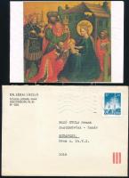 Lékai László (1910-1986) bíboros, prímás, esztergomi érsek karácsonyi üdvözlőlapja, saját kezű aláír...