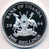 Uganda 2006. 2000Sh Ag "A labdarúgás halhatatlanjainak csarnoka - Olaszország 1980-as évek / Cl...