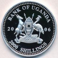 Uganda 2006. 2000Sh Ag "A labdarúgás halhatatlanjainak csarnoka - Németország 1980-as évek / An...