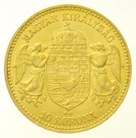 1907KB 10K Au "Ferenc József" Körmöcbánya (3,36g/0.900) T:2
Hungary 1907KB 10 Korona Au &...