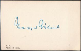 1957 Magyar Bálint (1910-1992) színháztörténész és Malonyai Dezső (1921-) színházigazgató aláírása B...