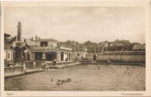 Eger, képeslapfüzet 10 megíratlan lappal, versenyuszoda