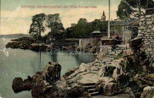 Lovran, Lovrana; Landungsplatz der Villa Fernandea; Verlag Josef Bassan / villa port