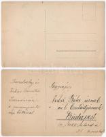 ~1915 Zsarnóca, Zarnovica; családi csoportkép a vasútállomáson, háttérben a Garam part / family grou...