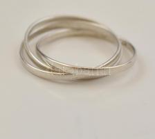 Ezüst(Ag) vékony hármas gyűrű, jelzett, méret: 53, nettó. 1,6 g
