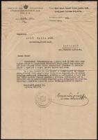 1932-1948 Vegyes okmány tétel Bozó Gyula (1913-2004) grafikus-iparművész hagyatékából, benne többek ...