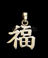 Ezüst(Ag) kínai függő, jelzett, 2,1x1,8 cm, nettó: 1,6 g