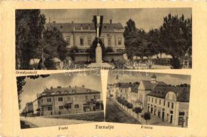 Tornalja, Tornala; posta, országzászló, Fő utca / post office, Hungarian flag, main street