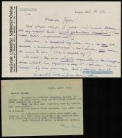 Vegyes cserkész tétel, összesen 5 db: különféle levelek cserkész ügyekben, Magyar Cserkészszövetség ...