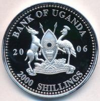 Uganda 2006. 2000Sh Ag "A labdarúgás halhatatlanjainak csarnoka - Brazília 1990-es évek / Aldai...