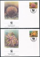 WWF: Tengeri állatvilág sor 4 db FDC-n WWF Sea animals set on 4 FDC