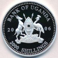 Uganda 2006. 2000Sh Ag "A labdarúgás halhatatlanjainak csarnoka - Brazília 1960-as évek / Pelé&...